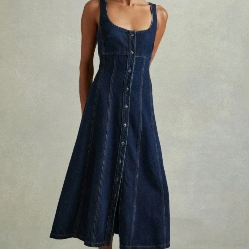 Reiss dark denim dress. NEW WITH TAGS. CUTE! US size 6